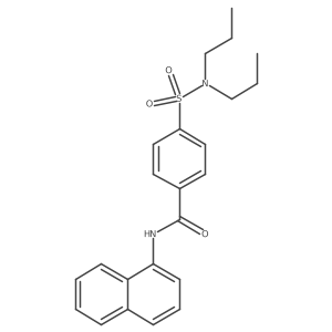 4-(N,N-dipropylsulfamoyl)-N-(naphthalen-1-yl)benzamide结构式