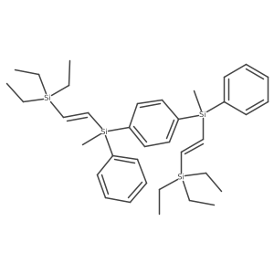 1,4-Bis[methylphenyl[2-(triethylsilyl)ethenyl]silyl]benzene Structure