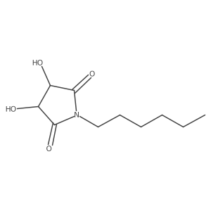 1-Hexyl-3,4-dihydroxypyrrolidine-2,5-dione结构式