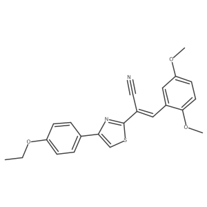 (Z)-3-(2,5-dimethoxyphenyl)-2-(4-(4-ethoxyphenyl)thiazol-2-yl)acrylonitrile Structure