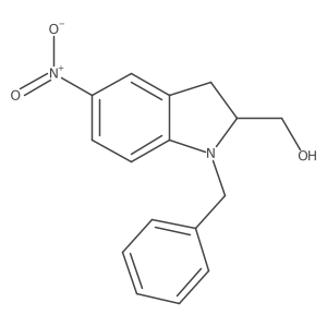 1H-Indole-2-methanol, 2,3-dihydro-5-nitro-1-(phenylmethyl)-, (2S)-结构式
