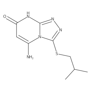5-Amino-3-(isobutylthio)[1,2,4]triazolo[4,3-a]pyrimidin-7-ol结构式