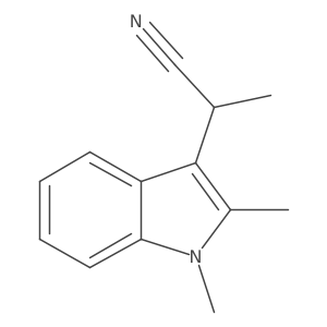 2-(1,2-dimethyl-1H-indol-3-yl)propanenitrile结构式