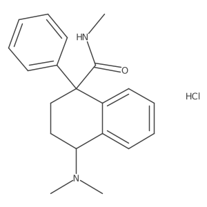 4-(Dimethylamino)-N-methyl-1-phenyl-1,2,3,4-tetrahydronaphthalene-1-carboximidic acid--hydrogen chloride (1/1) Structure
