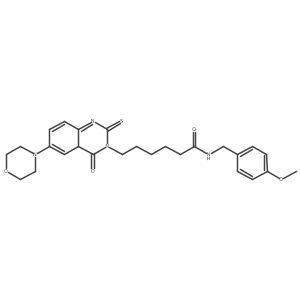 N-[(4-methoxyphenyl)methyl]-6-[6-(morpholin-4-yl)-4-oxo-2-sulfanylidene-1,2,3,4-tetrahydroquinazolin-3-yl]hexanamide结构式