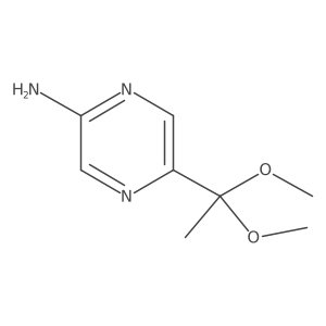 5-(1,1-Dimethoxy-ethyl)-pyrazin-2-ylamine结构式