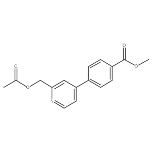 Methyl 4-[2-(acetyloxymethyl)pyridin-4-yl]benzoate Structure