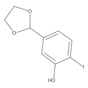 5-(1,3-Dioxolan-2-yl)-2-iodophenol Structure