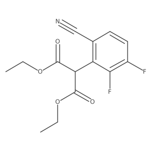 2-(6-Cyano-2,3-difluorophenyl)malonic acid diethyl ester Structure