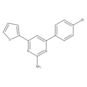 4-(4-Bromophenyl)-6-(thiophen-2-yl)pyrimidin-2-amine结构式
