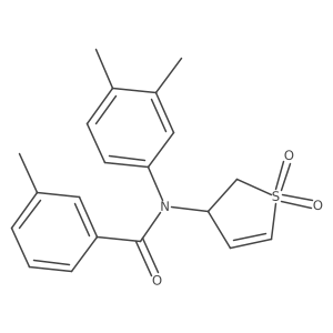 N-(3,4-dimethylphenyl)-N-(1,1-dioxido-2,3-dihydrothien-3-yl)-3-methylbenzamide结构式