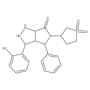 5-(1,1-Dioxothiolan-3-yl)-3-(2-hydroxyphenyl)-4-phenyl-1,2,3,3a,4,6a-hexahydropyrrolo[3,4-c]pyrazol-6-one Structure