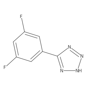 5-(3,5-difluorophenyl)-1H-1,2,3,4-tetrazole结构式
