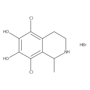 5,8-Dichloro-1-methyl-1,2,3,4-tetrahydroisoquinoline-6,7-diol hydrobromide Structure