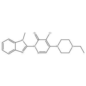 4-chloro-5-(4-ethylpiperazin-1-yl)-2-(1-methyl-1H-benzimidazol-2-yl)pyridazin-3(2H)-one Structure