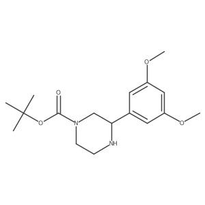 Tert-butyl 3-(3,5-dimethoxyphenyl)piperazine-1-carboxylate Structure
