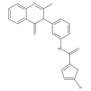 5-bromo-N-(3-(2-methyl-4-oxoquinazolin-3(4H)-yl)phenyl)furan-2-carboxamide结构式