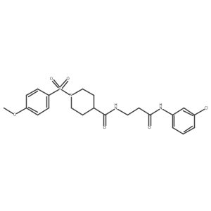 N-[3-(3-chloroanilino)-3-oxopropyl]-1-[(4-methoxyphenyl)sulfonyl]-4-piperidinecarboxamide Structure
