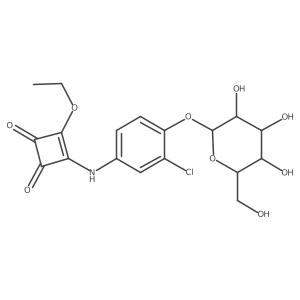 3-[[3-Chloro-4-(I+/--D-mannopyranosyloxy)phenyl]amino]-4-ethoxy-3-cyclobutene-1,2-dione Structure