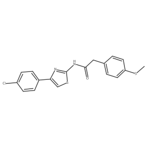 N-(4-(4-chlorophenyl)thiazol-2-yl)-2-(4-(methylthio)phenyl)acetamide Structure