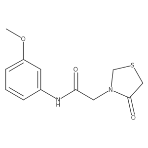 N-(3-Methoxyphenyl)-4-oxo-3-thiazolidineacetamide Structure