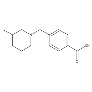 4-[(3-Methylpiperidin-1-yl)methyl]benzoic acid Structure