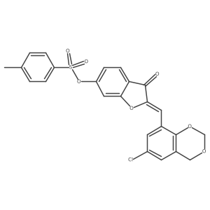 (2Z)-2-[(6-chloro-4H-1,3-benzodioxin-8-yl)methylidene]-3-oxo-2,3-dihydro-1-benzofuran-6-yl 4-methylbenzenesulfonate Structure