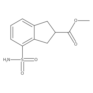methyl 4-sulfamoyl-2,3-dihydro-1H-indene-2-carboxylate结构式