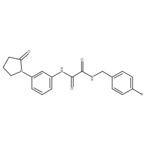 N1-(4-fluorobenzyl)-N2-(3-(2-oxopyrrolidin-1-yl)phenyl)oxalamide结构式