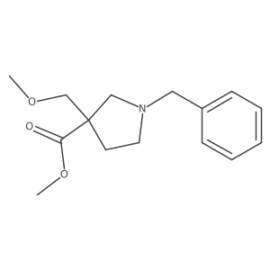 Methyl 1-benzyl-3-(methoxymethyl)pyrrolidine-3-carboxylate结构式