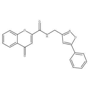 4-oxo-N-((5-phenylisoxazol-3-yl)methyl)-4H-chromene-2-carboxamide结构式