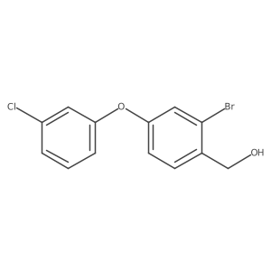 [2-Bromo-4-(3-chlorophenoxy)phenyl]methanol结构式