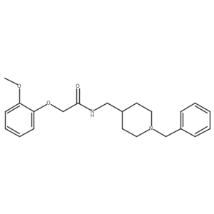 N-[(1-benzylpiperidin-4-yl)methyl]-2-(2-methoxyphenoxy)acetamide结构式