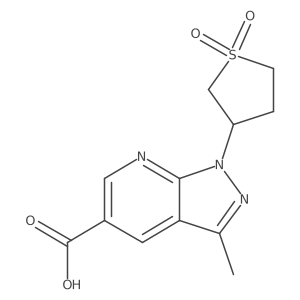 1-(1,1-Dioxidotetrahydrothiophen-3-yl)-3-methyl-1H-pyrazolo[3,4-b]pyridine-5-carboxylic acid结构式