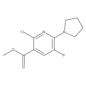 Methyl 2-Chloro-5-fluoro-6-pyrrolidin-1-ylnicotinate结构式