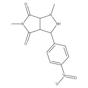 1,5-dimethyl-3-(4-nitrophenyl)tetrahydropyrrolo[3,4-c]pyrazole-4,6(1H,5H)-dione Structure