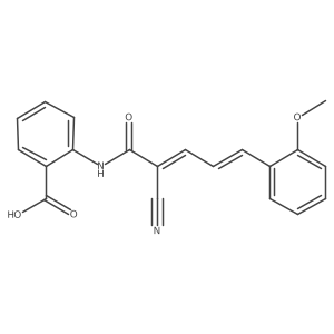 2-[2-Cyano-5-(2-methoxyphenyl)penta-2,4-dienamido]benzoic acid Structure