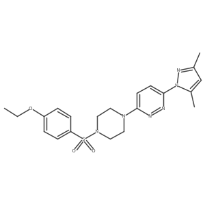 3-(3,5-dimethyl-1H-pyrazol-1-yl)-6-(4-((4-ethoxyphenyl)sulfonyl)piperazin-1-yl)pyridazine结构式
