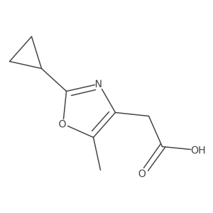 2-(2-Cyclopropyl-5-methyloxazol-4-yl)acetic acid Structure