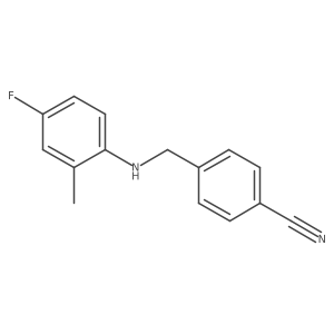 4-{[(4-Fluoro-2-methylphenyl)amino]methyl}benzonitrile结构式