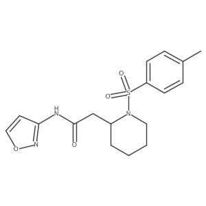 N-(isoxazol-3-yl)-2-(1-tosylpiperidin-2-yl)acetamide结构式