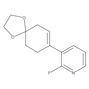 2-Fluoro-3-(1,4-dioxaspiro[4.5]dec-7-en-8-yl)pyridine结构式