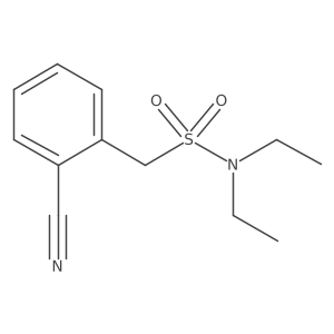 CCN(CC)S(=O)(=O)Cc1ccccc1C#N结构式