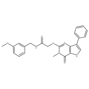 N-[(3-methoxyphenyl)methyl]-2-({3-methyl-4-oxo-7-phenyl-3H,4H,5H-pyrrolo[3,2-d]pyrimidin-2-yl}sulfanyl)acetamide Structure