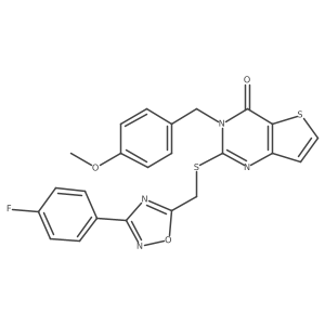 2-(((3-(4-fluorophenyl)-1,2,4-oxadiazol-5-yl)methyl)thio)-3-(4-methoxybenzyl)thieno[3,2-d]pyrimidin-4(3H)-one结构式