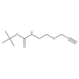 tert-butyl N-[2-(prop-2-yn-1-ylsulfanyl)ethyl]carbamate结构式
