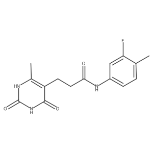 N-(3-fluoro-4-methylphenyl)-3-(6-methyl-2,4-dioxo-1,2,3,4-tetrahydropyrimidin-5-yl)propanamide Structure