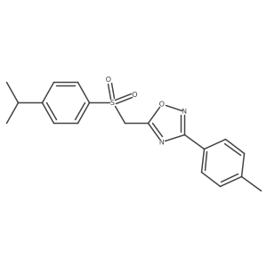 5-(((4-Isopropylphenyl)sulfonyl)methyl)-3-(p-tolyl)-1,2,4-oxadiazole Structure