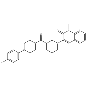 2-[3-[[4-(4-Fluorophenyl)-1-piperazinyl]carbonyl]-1-piperidinyl]-4-methylpyrido[2,3-b]pyrazin-3(4H)-one Structure