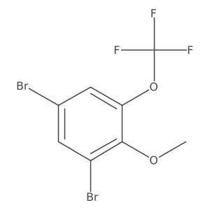 1,5-Dibromo-2-methoxy-3-(trifluoromethoxy)benzene结构式